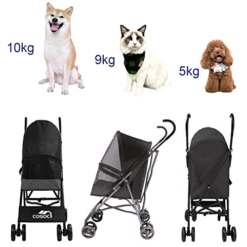 N/W Upgraded Dog Stroller for Small Medium Dogs Pet Stroller Cat Stroller Puppy Stroller Easy Fold with Removable Liner… - Image 6