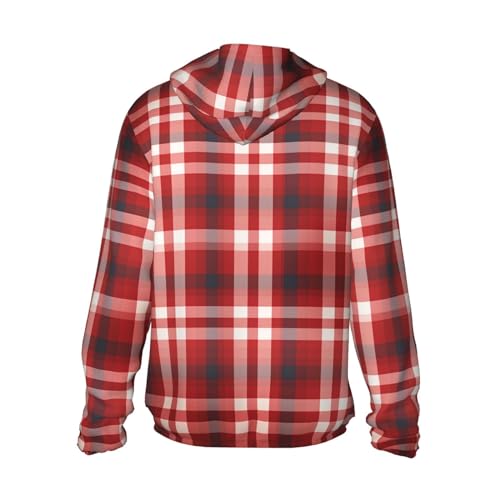 Chaqueta para hombre con protección solar UPF 50+ manga larga rojo miniatura 7
