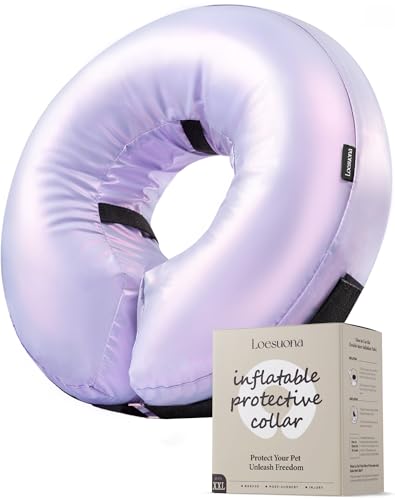 Image of Inflatable Dog Cone Collar - Donut Collar Recovery ECollar Alternative After Surgery - Soft Dog Cone for Small Medium Large Dogs