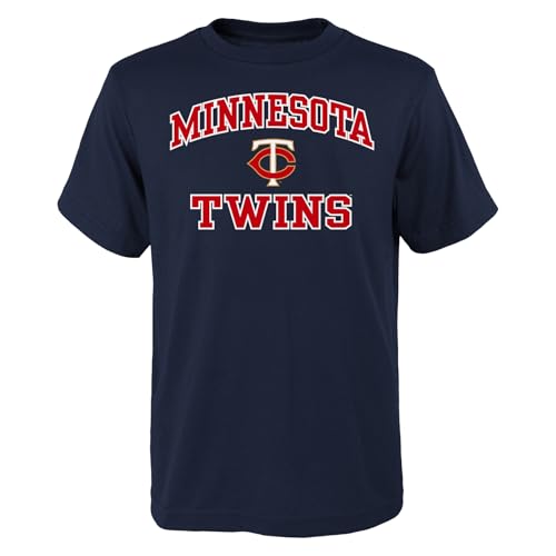Outerstuff MLB Kids Youth 8-20 Official City Headline Arch Logo Team T-Shirt (US Numeric Size: 10-12 Regular Minnesota Twins - Navy)