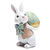 Hodao 55 Inch Polyresin Bunny Decorations Spring Easter Decors Figurines Tabletopper Decorations for Party Home Holiday Cute Rabbit Easter Gifts Blue