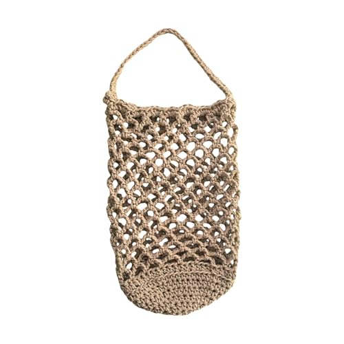 Almacenamiento boho tejido a mano para pared de apartamento 8