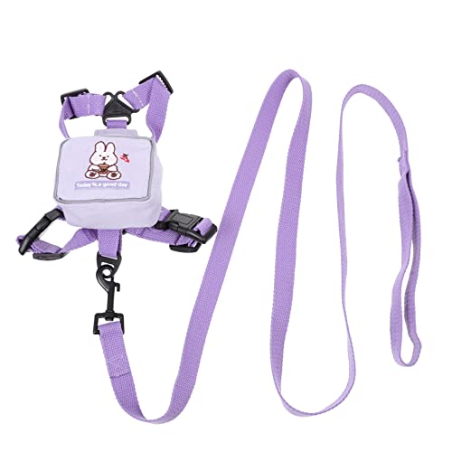 SUPVOX Pet Backpack Harness for Cats and Dogs Leash for Easy to Wear Suitable for Pets Up to Bunny Design