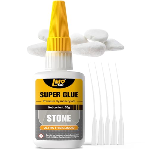 Stone Super Glue Liquid, Clear Instant Cyanoacrylate Adhesive for Marble
