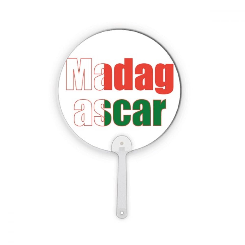 Éventail Madagascar rigide plastique rond contre la chaleur des défilés
