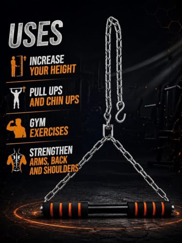 Image of SKYCELL Adjustable Pull Up Bar for Kids | No Screw Doorway Pull Up Bar | Door Rod for Pull Up | Wall Mounted Home Gym Bar for Kids | Strength Training Equipment