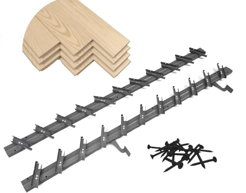 Prestige Ostaszewska Gartenbeschlagsystem mit 11 Lamellen inklusive | 100 cm | Farbe: Anthrazit, Paneelfarbe: Kiefer natur | Terrassenrollladensystem/bewegliche Paneele wetterfester verzinkter Stahl