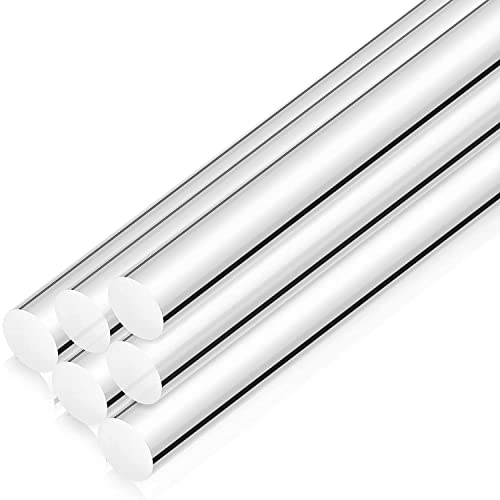 Image of 12 Inch Acrylic Dowel Rods for DIY Crafts - 0.75 Inch Diameter Clear Round Rods for Plant Stakes, Curtain Pulls, Retaining and Shower Rods (3)