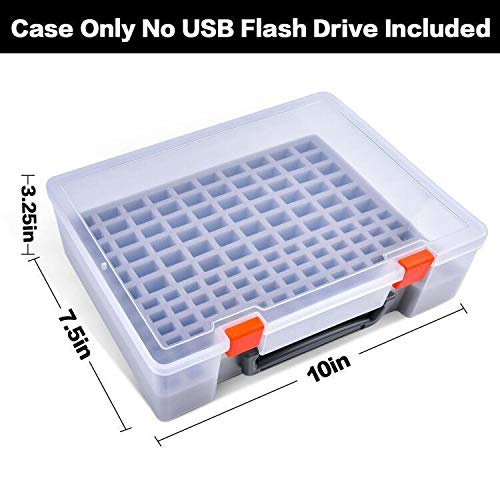 Flash Drive Case USB Memory Stick SD Card Storage Organizer- Holds 134pcs Thumb Drive Electronic Accessories Holder for Sandisk/Samsung/Inland/PNY/Netac - Thumbnail 5