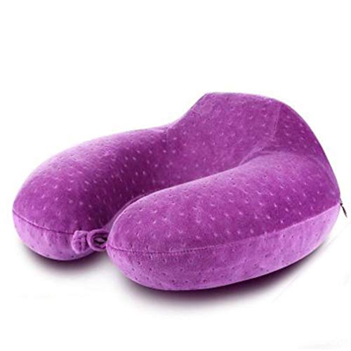 Nunubee Almohada Multifuncional Hermosa para El Cuello Almohada Multifuncional Almohada para El Cuello En Forma De U Morado