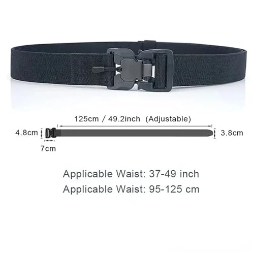 Men Belt Quick Release Magnetic Buckle Elastic Belt Soft Real Nylon Sports Belt2