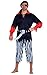 Fiori Paolo- Pirata Black Costume Adulto, Nero, Taglia 52-54, 62074