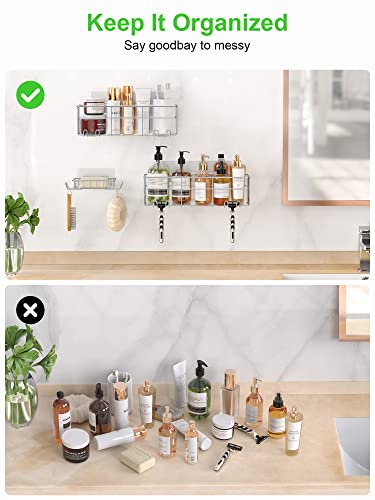 Smartake Shower Caddy Bathroom Organizer With Soap Holder Corner Shower Caddy, Sus304 Stainless Steel #TOP5