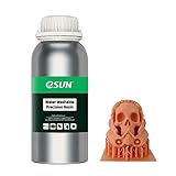 eSUN 405nm LCD 3D Printer Rapid Resin UV Curing Resin Water Washable Red Wax Rapid Resin High Precision Resin Photopolymer Resin for Photon UV Curing LCD 3D Printer, 500g Orange Red