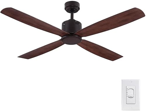 Kitteridge - Ventilador de techo de madera mediano de 52 pulgadas disponible en Yaxa Peru