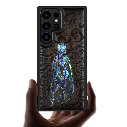Coque Galaxy S23 Ultra en bois gravé chef d'œuvre d'artisanat unique Carveit
