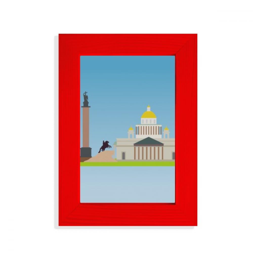 Cadre photo rouge de Saint-Pétersbourg pour décoration de table souvenir de Russie