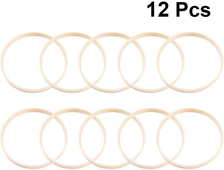 jojofuny Dream Catcher DIY Rings Bamboo Circle Frame 2.6 Inch Round Craft Materials for Macrame Wall Hanging Wreath Making and Embroidery Projects