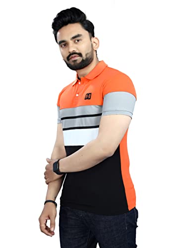 Image of Men's Regular Fit Striped Polo T-Shirts