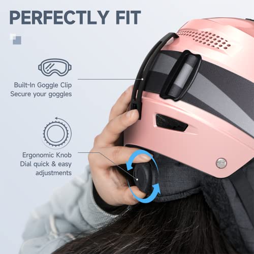 Findway Pro Ski Helmet, Goggle Compatible Snowboard Helmet,[Safety-Certified & Removable Liners] Shockproof and Lightweight Snow Sports Helmet for Men, Women & Youth - Thumbnail 6
