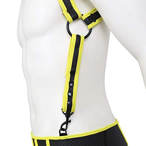 ARTIBETTER 1 Conjunto Punk Cinto de Arnês Corporal Acessórios de Couro Roupas Cosplay para Uso Mascu