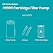 INTEX C1000 Cartridge Filter Pump for AGP: 1000 GPH Pump Flow Rate - Cartridge Gauge Indicator - HydroAeration Technology - Includes Type A Filter Cartridge - Turnover Rate/System Flow 750 GPH
