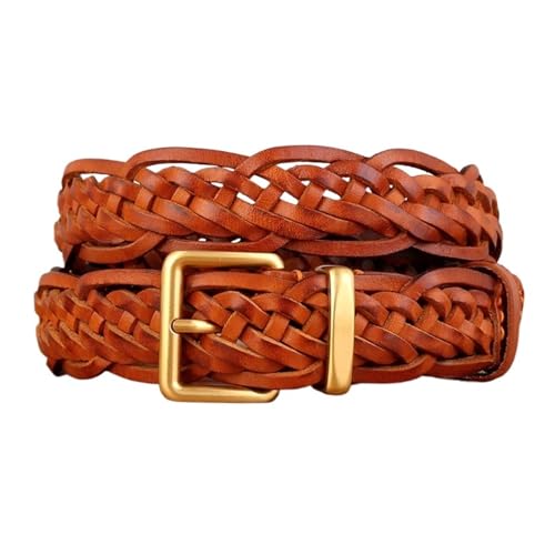 Handmade Woven Leather Belt For Women Simple Versatile Pants Belt For Women