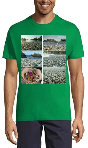 T-shirt en coton respirant vert Kelly pour homme style California anti-transpiration