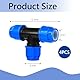 T-Stück PE Rohr Fitting 20mm x 20mm x 20 mm Verschraubung PN16 DVGW Trinkwasser zertifiziert - 3er-Pack, t stück für wasserleitung für PE80 PE100 Rohre, für Wasserversorgung und Gartenbewässerung