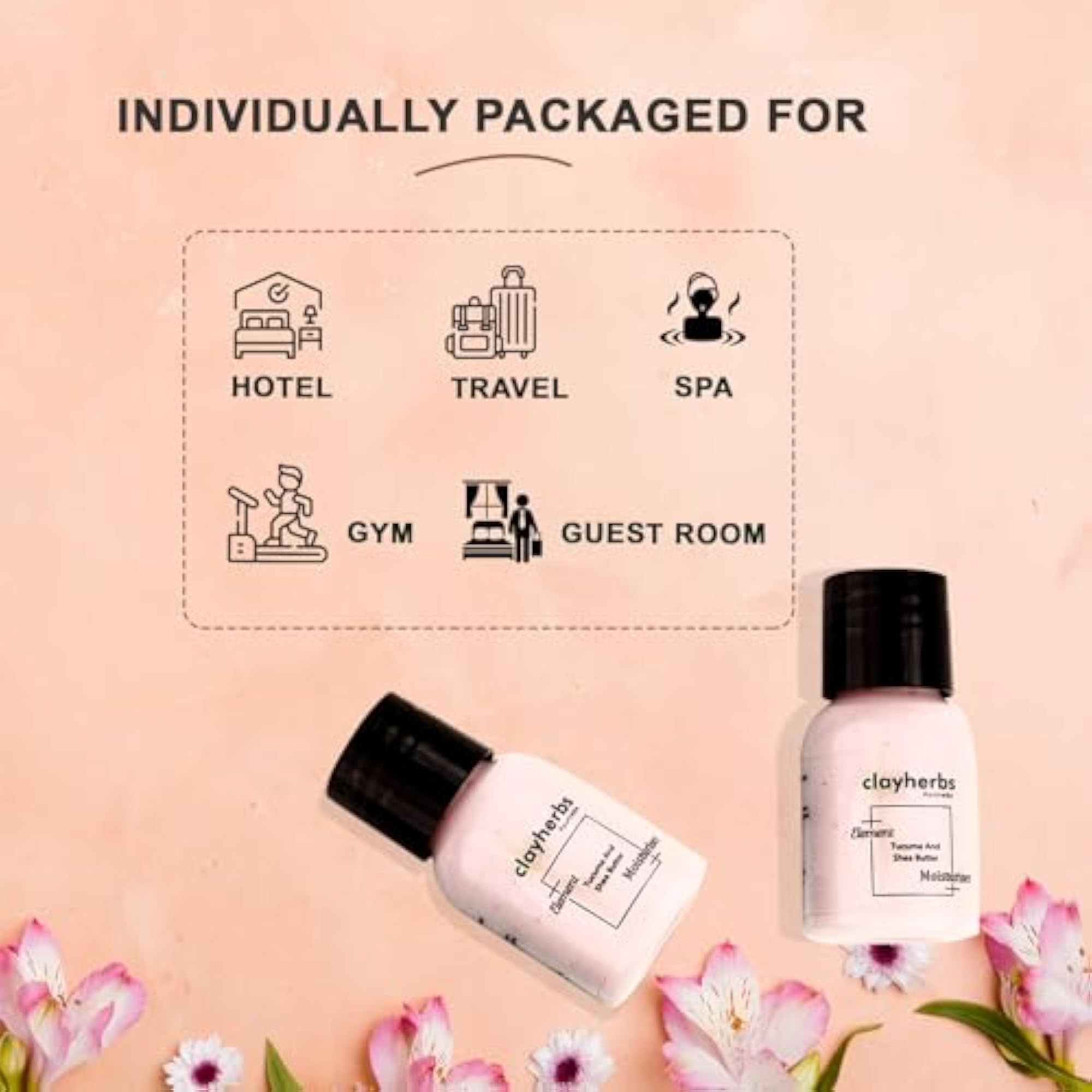 Organic Mini Travel Body Lotion Pack of 150, 20ml Bottles