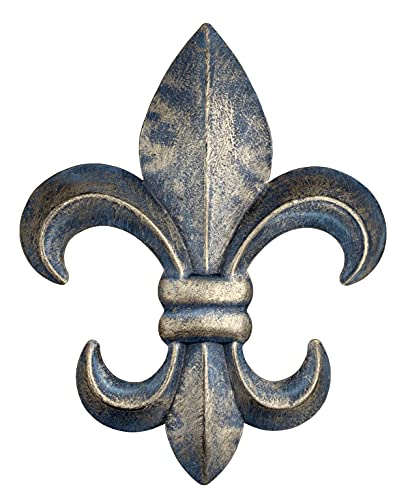 Top Brass 10" Metal Fleur De Lis Wall Plaque/Art with