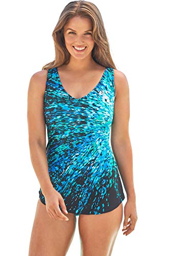 Swim 365 Women's Plus Size Sarong Swimsuit
