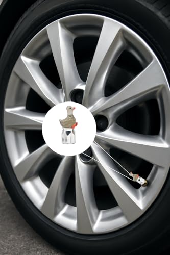4-Pack Handmade Grey Goose Valve Stem Caps for Schrader Valves, Cute & Stylish Car and Bike Accessory, Unique Auto Decor, Fun Wheel Accent, Ideal Gift for Car Enthusiasts