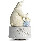 AIDLNS Polar Bear Music Box Figurine, Birthday Gifts for Daughter Son Mom Dad Kids Christmas Anniversary, Sculpted Hand-Painted Musical Figure Plays You are My Sunshine Tune