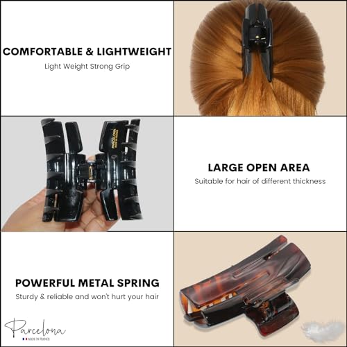 Pinzas para cabello celuloide acetato 2 piezas miniatura 2
