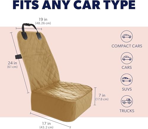 Image of Dog car seat Cover (Beige, Frount Car Seat Cover)