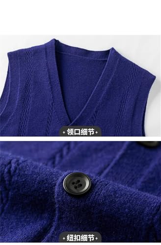 Men's Winter Sleeveless Cardigan Knit Sweater Casual Simple Middle-Aged Men's Knit Vest3