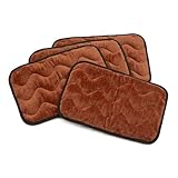 FLAME YARN 岩盤浴のような足ポカマット4枚組 ブラウン