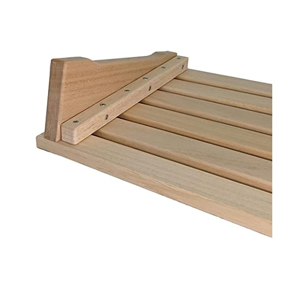 VIAMO® Sauna Kopfstütze Kopfteil Rückenlehne aus Abachiholz, 39,5 cm x 30 cm – Bild 6