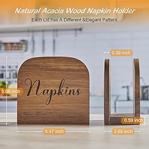 Napkin Holder for Table, ALELION Acacia Wooden Napkin Holders for Kitchen, Napkin Holder for Kitchen Dining Room Table Decor, Upright Wood Napkin Dispenser for Indoor & Outdoor Use Napkin Holder for Table ALELION Acacia Wooden Napkin Holders for Kitchen Napkin Holder for Kitchen Dining Room Table Decor Upright Wood Napkin Dispenser for Indoor Outdoor Use