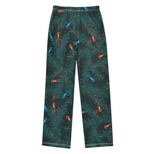 Boys' Pants Christmas Tree Red Blue Long Bottoms Jogger Pants Elastic Waist Trousers with Pockets S-XL