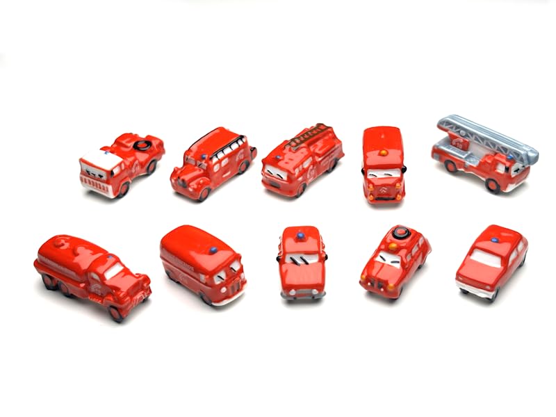 fèves thème Only Red : véhicules de Pompiers - Fèves de Collection pour Galette de Rois Epiphanie - Fèves Multicolores