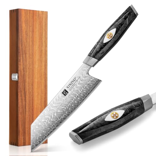 XINZUO 7.4 Inch Kiritsuke Chef Knife,145 Layers Austrian Bohler M390
