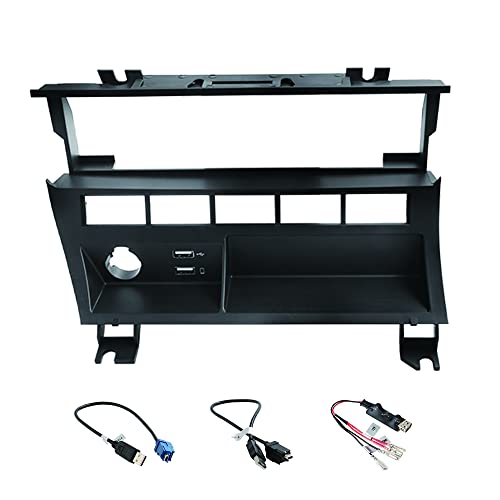 DYNAVIN E46 SE Funktionsträger Blende Mittelkonsole- Verlagerung von Klimabedienteil BZW. Heizungsbedienteil für 2DIN / Doppel DIN Umbau (mit Einzeltaster)