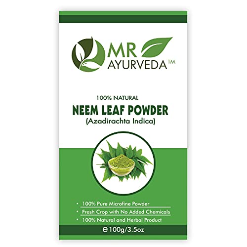 Image of MR Ayurveda Hibiscus Powder and Neem Powder, Natural Hair and Skin Care - Combo Pack (100 Grams Each)