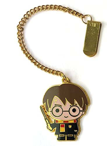 Marque-page Harry Potter Chibi et sa chaîne à breloques en émail par Paper House Productions