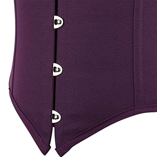 Kranchungel Corsets for Women Plus Size Corset Overbust Waist Cincher Bustier Lace Up Corset Top4