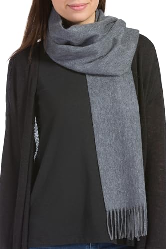 Fishers Finery Women's 100% Pure Cashmere Luxurious Scarf (Smoke)