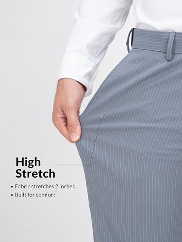 Image of The Pant Project Luxury PV Lycra Stretchable Formal Checks Pants for Men | Stylish Slim Fit Men's Wear Trousers for Office or Party
