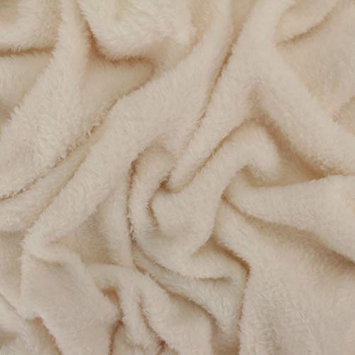 ALMACENES CASA ANGEL Tejido DE CORALINA EN Colores Liso DE Ancho 150cm por Metro DE Textura Aterciopelada Y Suave (Crudo, 1 Metro)